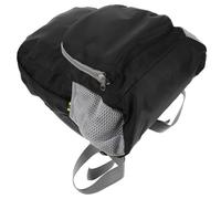 HOODANCOS à Dos Pliable Étanche pour Randonnée Design Noir Polyvalent Volume avec Fermeture Éclair Bretelles Ajustables pour Femmes et Hommes Voyage et Aventure Plein Air