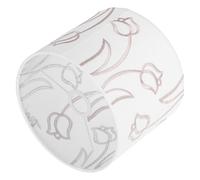 HOODANCOS Abat-jour en Tissu Blanc Tc Droit 2,8 Cm de Diamètre pour Lampe de Table, Remplacement Abat-jour de Harpe, Diffuseur Lumière Doux pour Chambre, Salon et Lampe de Chevet