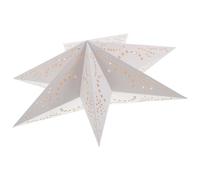 HOODANCOS Abat Jour Papier D'étoile Blanche en Origami à Sept Branches, Lanterne Étoile de Vitrine de Noël, Décoration Bohème pour Mariage Illumination Douce et Installation Facile