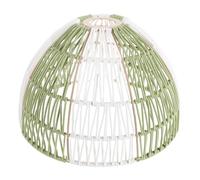 HOODANCOS Abat-jour Suspendu en Imitation Rotin Tressé, Forme Panier Bohème Vintage, Abat-jour Décoratif Léger pour Plafonnier Salon et Chambre, Cache-lampe Solide et Facile à Entretenir