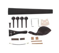 HOODANCOS Accessoires pour Violon 4/4 en Ébène Kit 9 Pièces Cordes et Pièces Pratiques Fournitures pour Violon Adulte Professionnel Ensemble Complet pour Accessoires D’Instrument