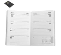 HOODANCOS Agenda Mini 2027 Noir en Papier et Pu Écriture Fluide et Planification Polyvalente pour Étudiants et Professionnels, pour L'école Voyages