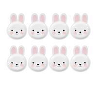 HOODANCOS Assiettes en Papier Lapin 8 Pièces 9.4X6.6 Pouces Ensemble Vaisselle Jetable pour Fête Familiale de Pâques Décoration Élégante