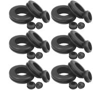 HOODANCOS Assortiment D'œillets en Caoutchouc 105 Pièces 4 à 10mm Noir
