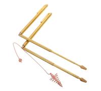 HOODANCOS Baguette De Sourcier Multifonction en Cuivre 2 Pièces pour Chasse Au Trésor Et Divination Extérieure Tige Télescopique Portable Légère pour Radiesthésie Et Localisation De Métaux Précieux