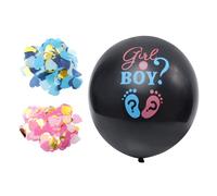 HOODANCOS Ballon de de Genre Ballon Noir avec Imprimé Garçon ou Fille Décoration Simple et pour Fête Shower