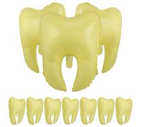 HOODANCOS Ballons de Dents Jaunes 10 Pièces en Pe pour Décoration Fête Dentiste Anniversaire Fête de Remise de Diplômes Décorations Table Thème