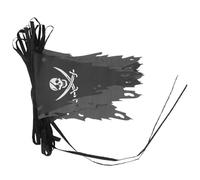 HOODANCOS Bannière D'halloween Suspendue 9m Crânes Pirates Noirs et Blancs Décorations Fête Maison Hantée Guirlandes Thématiques pour Fournitures Fête Halloween