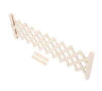 HOODANCOS Barrière Rétractable en Bois Naturel pour Chien, Hauteur 35 CM, Portable et Extensible, Clôture de Sécurité Intérieure et Extérieure pour Petits et Moyens Animaux de Compagnie,