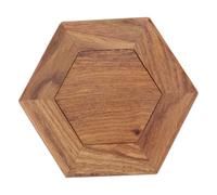 HOODANCOS Base de Rangement en Bois pour Objets d'art Support Rond pour Pot de Fleurs Socle d'Exposition pour Boules de Cristal et Ornements Dimensions 10 X 12 X 3 Cm Décoration pour Salon et Bureau