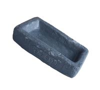 HOODANCOS Bassin Alimentation pour Reptiles Stable Résine Bol Nourrisseur pour Tortues Lézards Serpents et Petits Animaux Récipient Anti-Renversement pour Reptiles et Amphibiens Gris