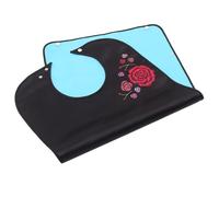 HOODANCOS Bavoir Adulte Lavable à Motifs Rouge Double Couche, Protection Vêtements Pratique Boucles à Pression, Bavoir Utile pour Personnes Âgées pour Repas à Domicile Institution