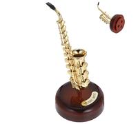 HOODANCOS Boîte à Musique Décorative en Plastique Saxophone Rotatif Objet Vintage pour Bureau et Chambre Présent Original pour Pendaison de Crémaillère Décoration Élégante et Musicale