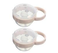 HOODANCOS Boîte à Tétine Blanche 2pcs en Pp Crochet pour Rangement Sanitaire, Porte-tétine Portable pour Poussette à Couches Bébé