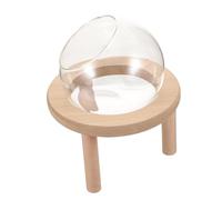 HOODANCOS Boîte de Bain Transparente pour Hamster avec Fond Bois Bac à Sable pour Petits Animaux Facile à Nettoyer et Observer Accessoire Pratique pour Usage Quotidien