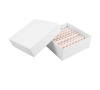 HOODANCOS Boîte de Rangement Cryogénique en Carton pour Tubes à Essai 2 Ml 81 Compartiments Étanches Couvercle à Charnière Support Pratique pour Congélateur et Laboratoire Rangement