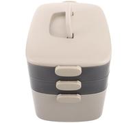 HOODANCOS Boîte de Rangement Médicale Portable 3 Niveaux Transparente et Kaki, Organiseur en Plastique Étanche avec Compartiments Séparés, Mallette Pratique pour Maison, Voiture et Voyages,