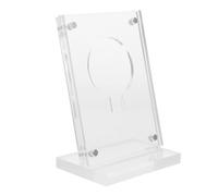 HOODANCOS Boîte de Rangement Porte-médiators Guitare en Acrylique Transparent 6,5×9,5 Cm avec Protection UV et Anti-poussière, Présentoir Compact Magnétique pour Studio et Collection