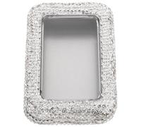 HOODANCOS Boîte de Rangement pour Médiators en Fer Fenêtre Transparente Porte Compact Orné de Strass Étui Portable pour de Guitare Acoustique Électrique et Basse