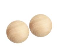 HOODANCOS Boules en Bois Massif 2 Pièces 9 CM, Sphères Naturelles Lisses pour Bricolage, Loisirs Créatifs et Décoration Rustique