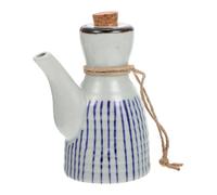 HOODANCOS Bouteille à Sauce Soja Céramique Japonaise Distributeur Épices et Condiments Pot à Vinaigre Pratique et Étanche pour Cuisine