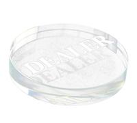 HOODANCOS Bouton Concessionnaire Cristal Double Face, Accessoire de Poker Compact et Solide pour Jeux Professionnels et Soirées Familiales