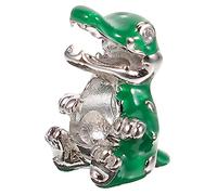 HOODANCOS Bracelet Mini Animaux en Perles Vertes Breloques en Argenté DIY Bracelet Créatif pour Adultes Accessoire de Bijoux pour Présents