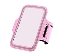 HOODANCOS Brassard de Course pour Téléphone Portable Rose en Néoprène Trou pour Écouteurs et Sangle Ajustable pour Sport D'extérieur