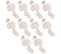HOODANCOS Breloques Décoratives et Délicates de Note de Musique en Alliage Blanc pour Fabrication de Bijoux Lot de 10 pour Boucles D'oreilles ou Bracelets