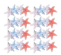 HOODANCOS Breloques Étoiles de Mer Miniatures DIY 40 Pcs Rouge Violet Rose Bleu pour Loisirs Créatifs Fabrication Accessoires Cheveux Coques Téléphones Artisanat