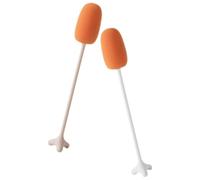 HOODANCOS Brosse à Bouteille Ménagère Nettoyage Facile et Complet en Plastique 2 Pcs et Éponge des Biberons et Tasses à Eau