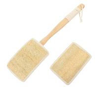 HOODANCOS Brosse De Bain Dos En Luffa 2 Pièces Long Manche Exfoliante Naturelle Solide Pour Bain Soins Corporels Peau Sensible