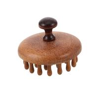 HOODANCOS Brosse de Massage du Cuir Chevelu en Bois Naturel Dragon et Phénix, 28 Dents Larges, Masseur Manuel Antistatique pour Cheveux Épais, Stimulation des Méridiens, Soin Détente à