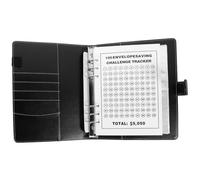 HOODANCOS Budget Binder Couple Envelope Challenge With Cash Envelopes PVC Leather Money Organizer For Cash Planning And Saving