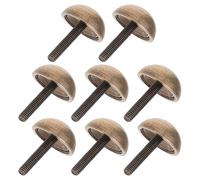 HOODANCOS Cache-vis Décoratif en Cuivre Couleur Café, Tête Dôme 20mm pour Assemblage de Meubles et Aménagements Intérieurs, Installation Rapide Système Pressfit, Lot de 8 Pièces
