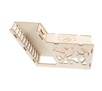 HOODANCOS Cachette pour Hamster Bois Petite Maison Rustique pour Petits Animaux et Sécurisé pour Exercices et Cachette