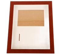 HOODANCOS Cadre d'Affichage de Médaille en Bois Massif Noyer 2X3 Pouces Porte-Photo Intégré Présentoir à Médailles Résistant aux Rayures pour Bureau et Salle d'Étude Coffret de Présentation