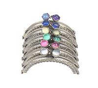 HOODANCOS Cadre de Paquet à Main en Métal Perles Demi-Cercle Tête de Lotus Lot de 6 12,5 Cm Serrure Décorative pour Fabrication de Porte-Monnaie et Travaux Manuels DIY