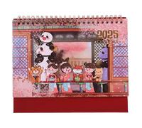 HOODANCOS Calendrier De Bureau à Poser Calendrier Décalé De Mois Avec Illustrations De Cartoon Pratique Pour Organisation Au Bureau Domicile
