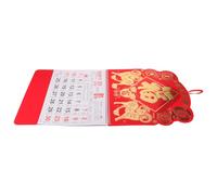 HOODANCOS Calendrier Mural Année du Mouton 2027, Papier Rouge, Format Rectangulaire