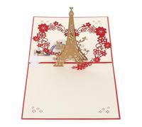 HOODANCOS Carte de Vœux 3d Tour Eiffel Lumineuse pour Anniversaire Effets Lumineux et Design Pop-up Élégant pour Occasions Spéciales