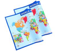 HOODANCOS Carte Monde Murale Éducative Décoration de Chambre pour L'éducation Préscolaire Lot de 2 Affiches Légères en Papier UV Design Créatif pour Garçon et Filles
