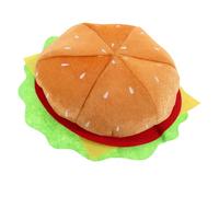HOODANCOS Chapeau Hamburger de Dessin Animé Léger et Confortable Couvre-Chef Cosplay Amusant Taille Unique Accessoire Festif Coloré pour Soirées à Thème Halloween et Fêtes Déguisées