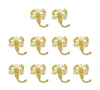 HOODANCOS Charme Scorpion Finition Fine en Alliage Or Ensemble de 10 Pendentifs Design Unique et Style Délicat et Simple pour Fabrication de Bijoux DIY