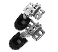 HOODANCOS Charnières de Porte en Fer Ouverture 26mm Installation Facile Technologie D'amortissement Lot de 2 Pièces pour Armoires en Verre Cuisine et Bureau