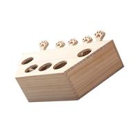 HOODANCOS Chat à Frapper en Bois Naturel - Jeu Interactif pour Chats Intérieurs Stimulant Cognitivement Favorise L’Activité Physique et Prévient L’Ennui chez Le Chaton