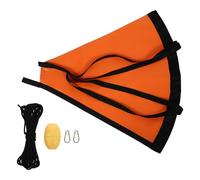 HOODANCOS Chaussette de Dérive PVC Orange 24 Pouces avec Bouée Flottante Ancre Flottante pour Pêche Intensive Système de Freinage Accessoire Bateau Kayak Voilier