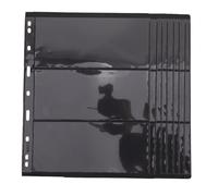 HOODANCOS Classeur à Timbres 8 Feuilles Noires Recto-Verso 3 Rangées Format 28 X 21,5 CM Pages Mobiles Protège-Timbres pour Collectionneurs Stockage et Organisation