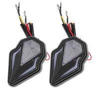 HOODANCOS Clignotants LED Moto 12v en ABS, Filetage 9,5mm, Design Diamant | Éclairage Moderne, Usage sur Deux-roues, Forme Angulaire, Aspect Lisse, pour Conduite sous Pluie