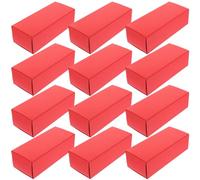 HOODANCOS Coffret de Rangement 12pcs en Papier Kraft Marron pour Rouge à Lèvres et Flacons D'huile Essentielle, Design Pliable Bords Arrondis, Vie Quotidienne